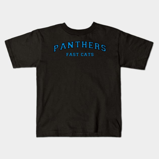 Carolina Panthers Fast Cats Kids T-Shirt by teakatir